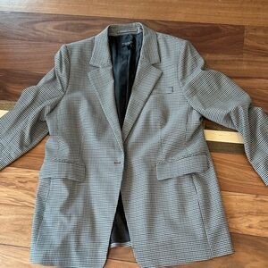 Banana Republic women’s plaid blazer size 18 beige